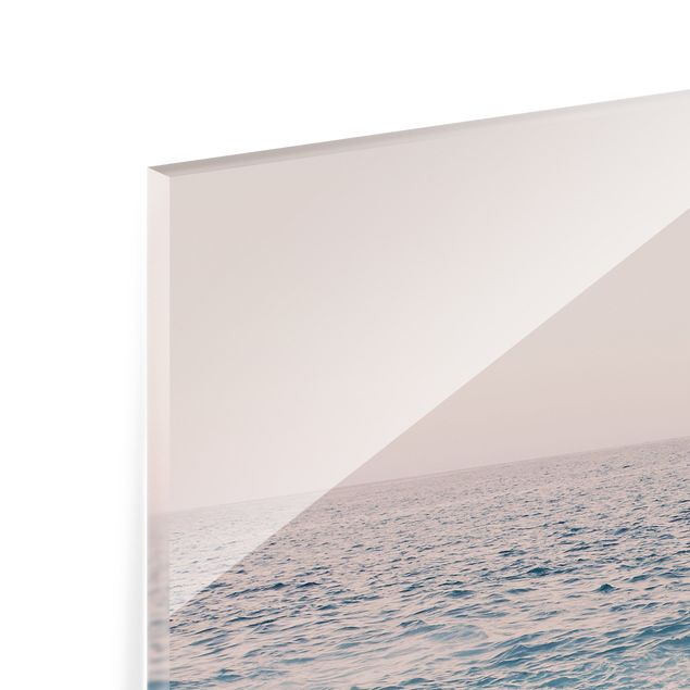 Paraschizzi in vetro - Spiaggia oro rosa la mattina - Quadrato 1:1