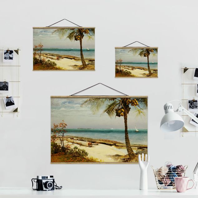 Quadro spiaggia Albert Bierstadt - Costa tropicale
