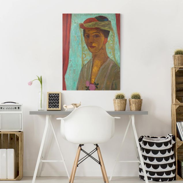 Stile artistico Paula Modersohn-Becker - Autoritratto con cappello e velo