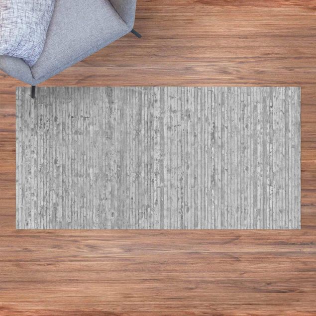 tappeto passatoia Carta da parati a strisce effetto cemento