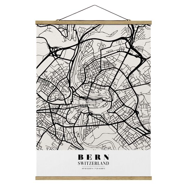 Quadro vintage Mappa di Berna - Classica