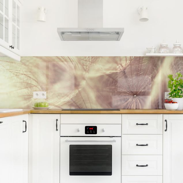 pannelli cucina Macro ripresa dettagliata di un Soffione con effetto sfocato vintage