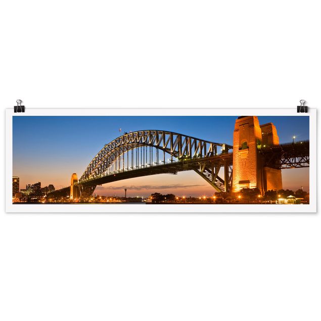 Poster città Ponte del porto a Sydney