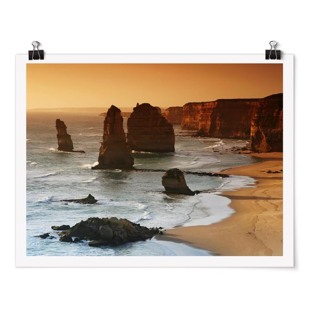 Poster con spiaggia I dodici apostoli d'Australia