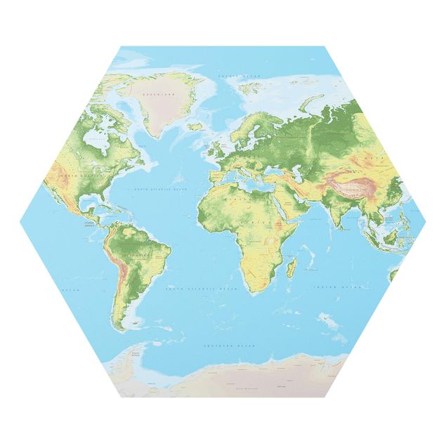 Stampe forex Mappa del mondo fisico