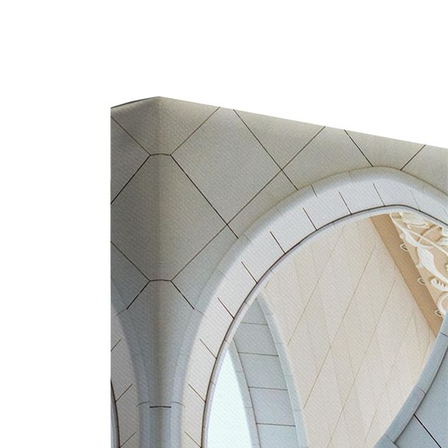 Stampa su tela 3 parti - Mosque In Abu Dhabi - Trittico