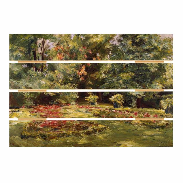 Quadri in legno con paesaggio Max Liebermann - Terrazza fiorita di Wannseegarten
