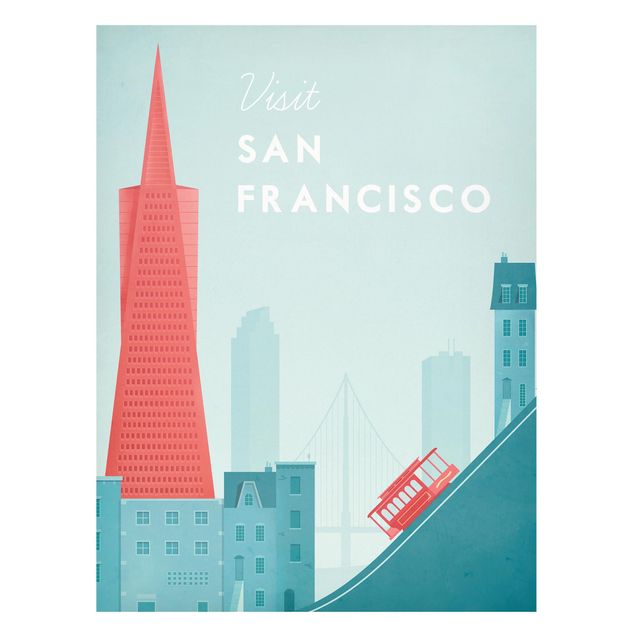 Quadri vintage Poster di viaggio - San Francisco