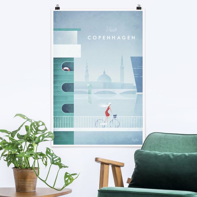 Poster vintage Poster di viaggio - Copenaghen