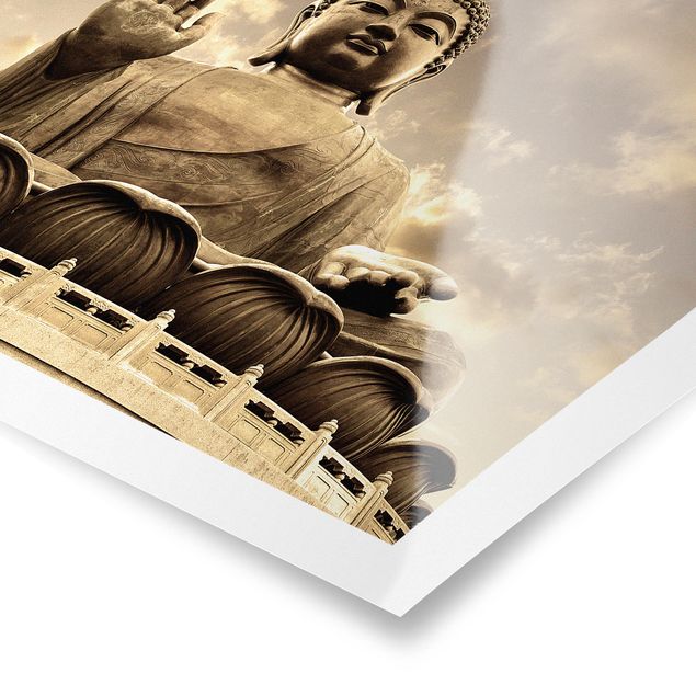 Poster da parete  Grande Buddha in seppia