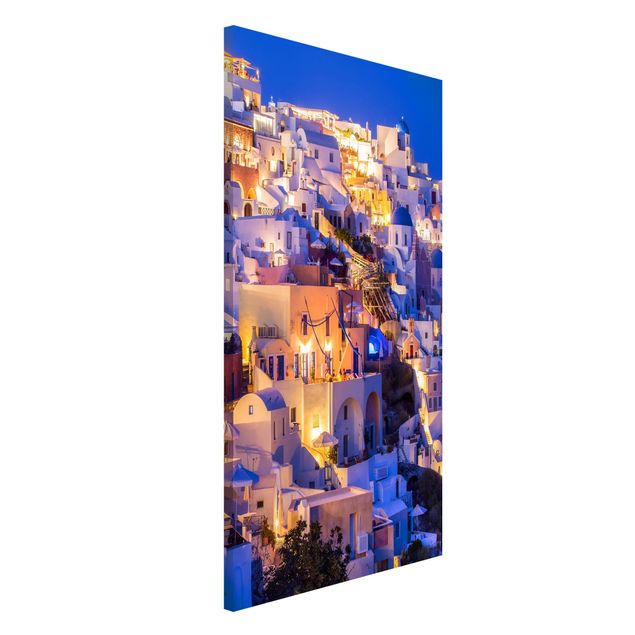 Lavagne magnetiche con architettura e skylines Santorini di notte
