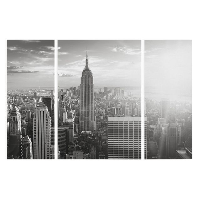 Quadri moderni bianco e nero Skyline di Manhattan