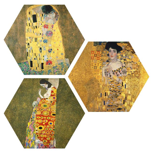 Esagono in Alluminio Dibond - Gustav Klimt - Ritratti