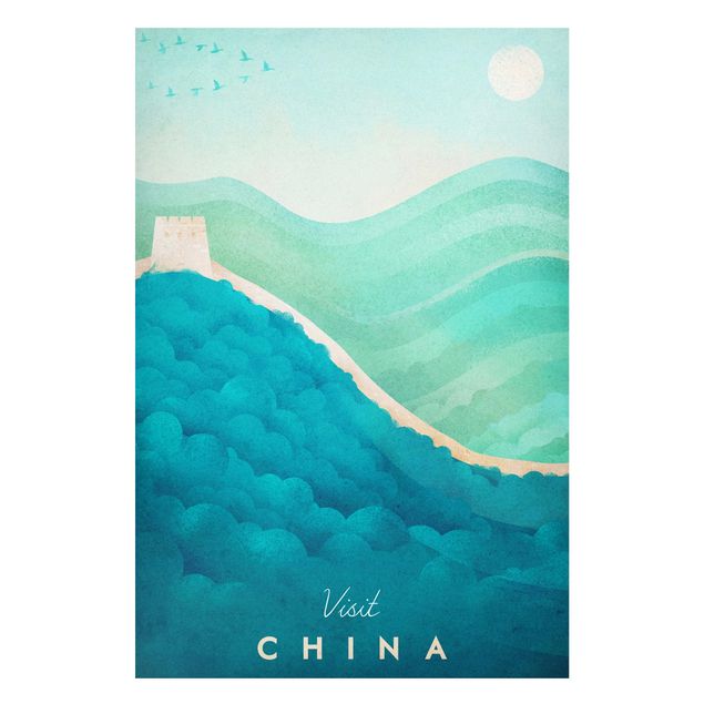 Quadro vintage Poster di viaggio - Cina