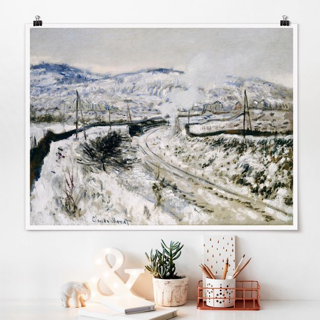 Riproduzioni Claude Monet - Treno nella neve ad Argenteuil