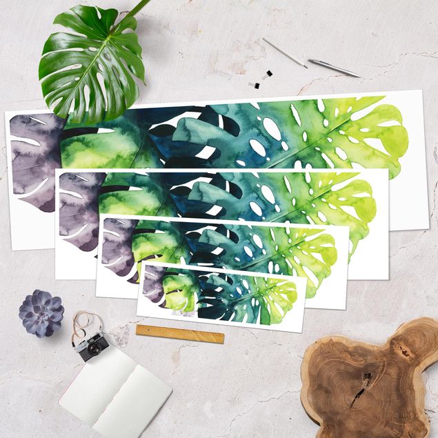 Poster - Exotic Foliage - Monstera - Panorama formato orizzontale