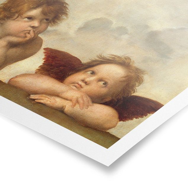 Riproduzione quadri famosi Raffael - Due angeli. Dettaglio da La Madonna Sistina
