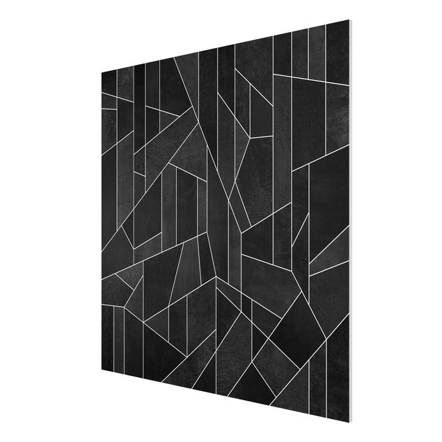 Riproduzioni quadri Acquerello geometrico in bianco e nero