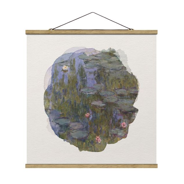 Quadri impressionisti Acquerelli - Claude Monet - Ninfee (Nympheas)