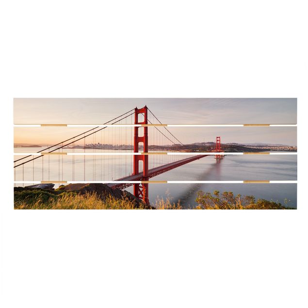 Quadri in legno Ponte del Golden Gate a San Francisco