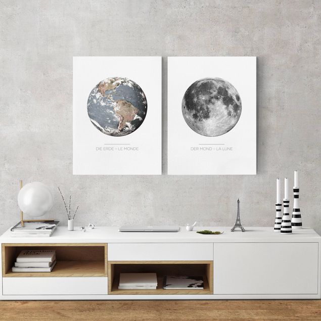 Quadri moderni   Moon And Earth