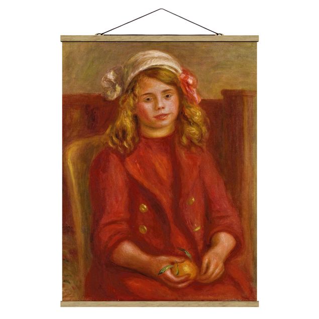 Quadri moderni per arredamento Auguste Renoir - Giovane ragazza con un'arancia