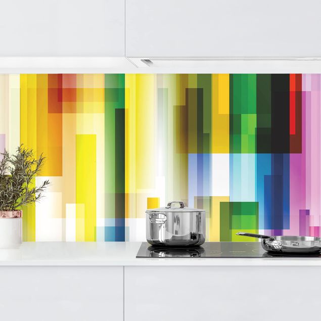 Rivestimenti per cucina con disegni Cubi arcobaleno