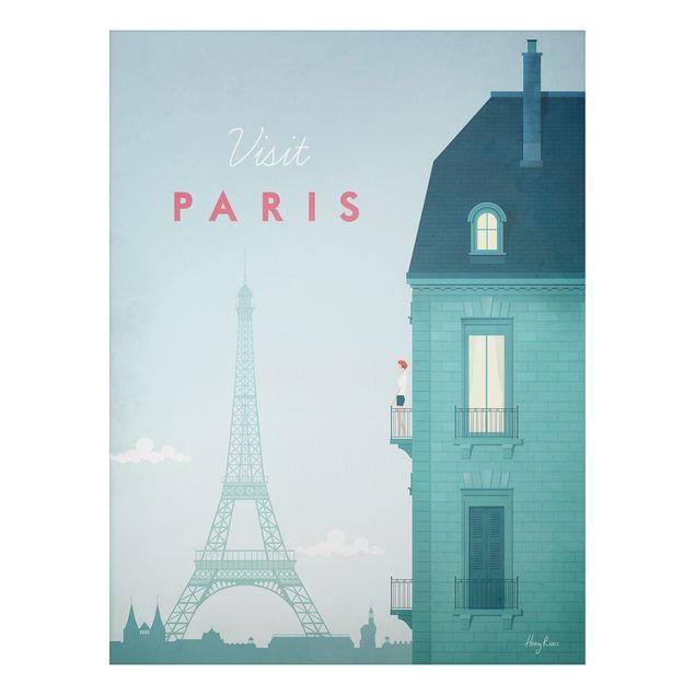Quadri stile vintage Poster di viaggio - Parigi