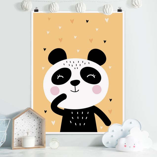 Decorazioni camera bambini Il panda più felice