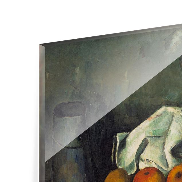 Paraschizzi con riproduzioni Paul Cézanne - Natura morta con barattolo di latte e mele
