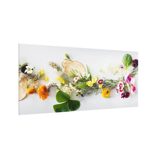 Decorazioni per cucina Erbe fresche con fiori commestibili