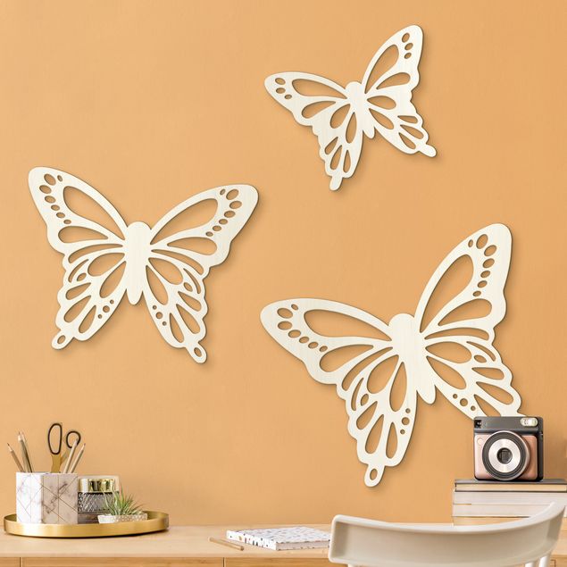 Quadro moderno Set di 3 farfalle
