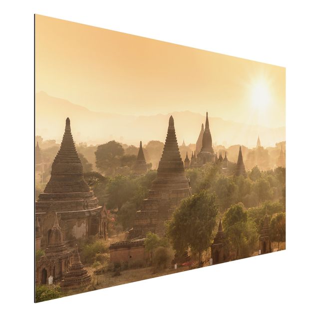 Quadri Asia Il sole che tramonta su Bagan