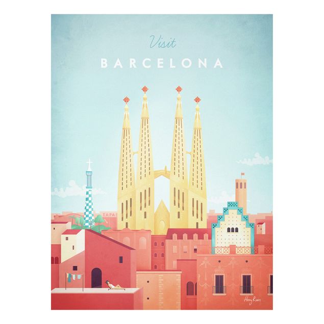 Riproduzione quadri famosi Poster di viaggio - Barcellona