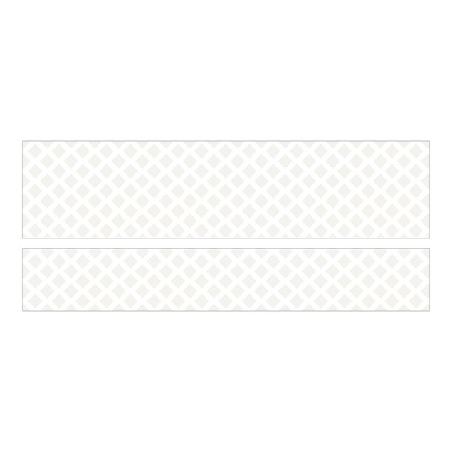 Carta adesiva per mobili IKEA Malm Letto basso 180x200cm - Diamond Lattice Light Beige