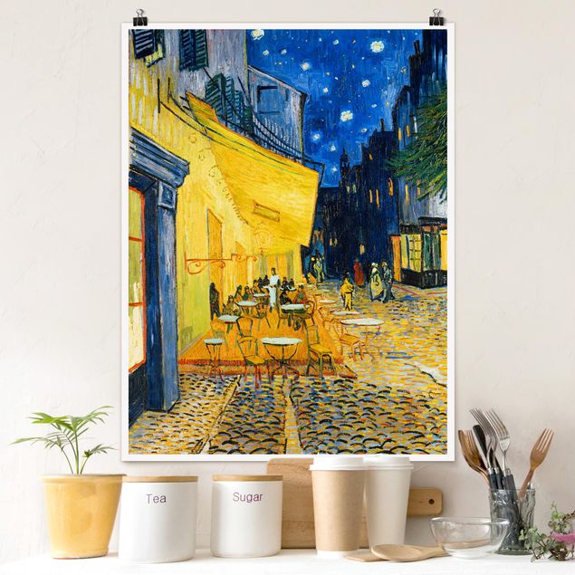 Impressionismo quadri Vincent van Gogh - Terrazza di un caffè di notte