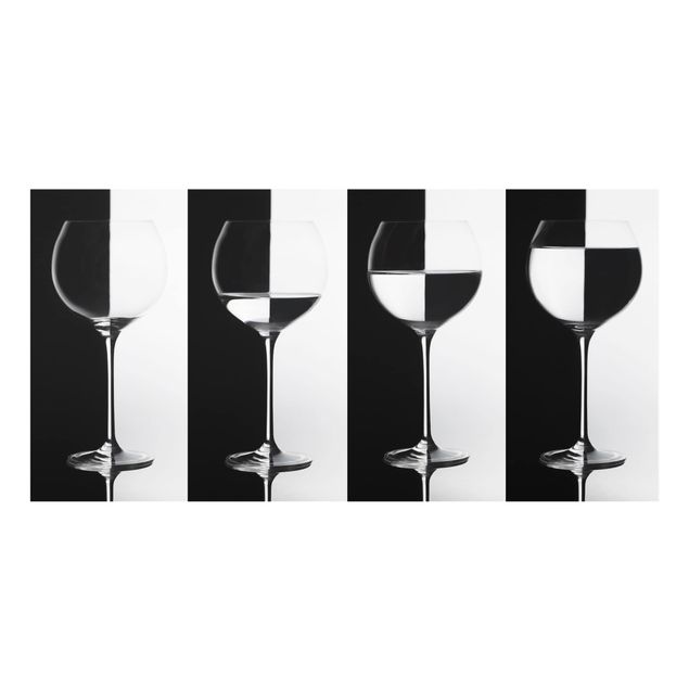 Paraschizzi in vetro - Wine Glasses In Black & White