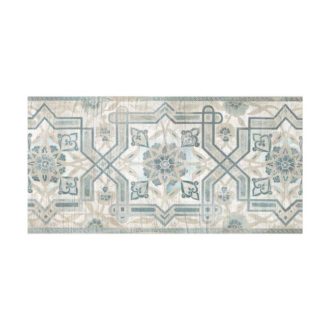 tappeto bianco salotto Pannelli in legno Persiano Vintage III