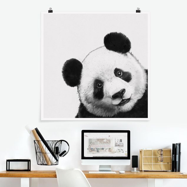 Panda quadro Illustrazione - Panda Disegno in bianco e nero