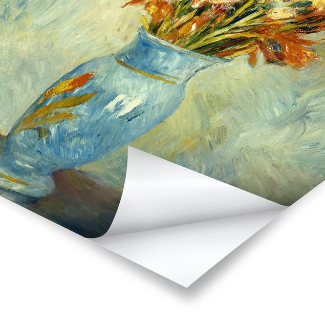 Quadro giallo Auguste Renoir - Gladioli in un vaso blu
