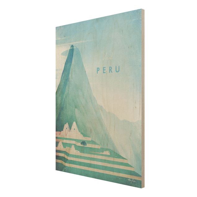 Quadri in legno vintage Poster di viaggio - Perù