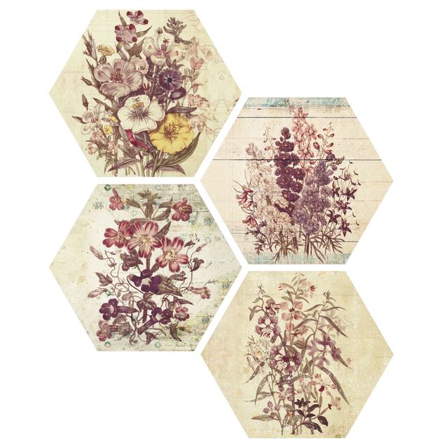 Esagono in forex - Collezione Vintage Floral