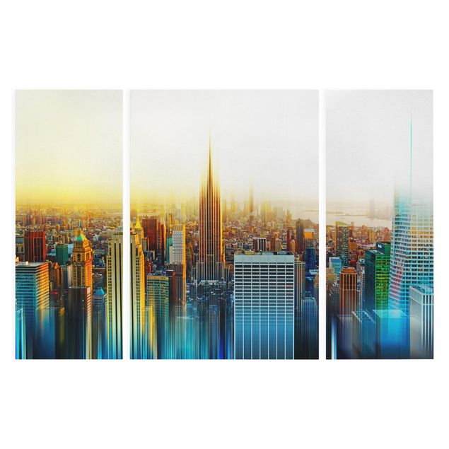 Quadri su tela con architettura e skylines Manhattan astratto