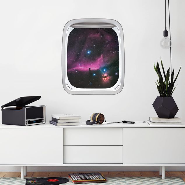 Adesivi murali 3d Finestrino dell'aereo Nebulosa di Orione