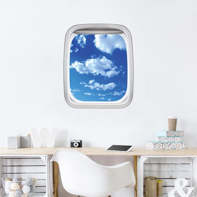 Decorazioni cucina Finestrino dell'aereo cielo nuvoloso