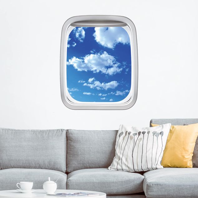 Adesivi murali 3d Finestrino dell'aereo cielo nuvoloso