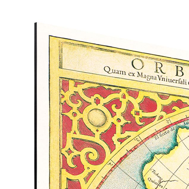 Stampe Mappa storica del mondo Orbis Descriptio Terrare Compendiosa