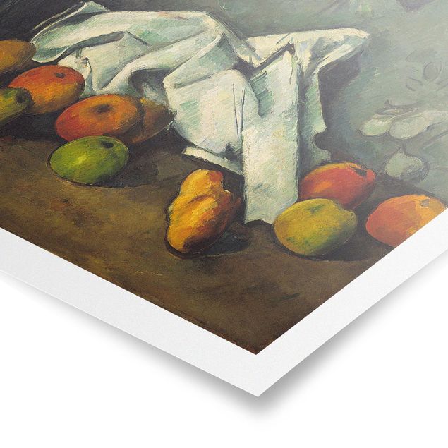Quadri moderni per arredamento Paul Cézanne - Natura morta con barattolo di latte e mele