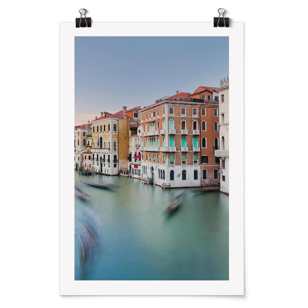 Poster città Vista sul Canal Grande dal Ponte di Rialto Venezia