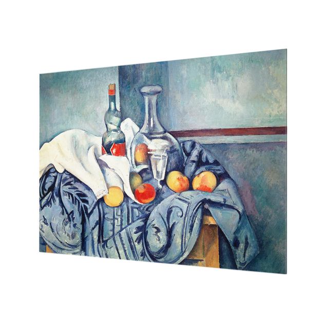 Paraschizzi con riproduzioni Paul Cézanne - Natura morta con pesche e bottiglie